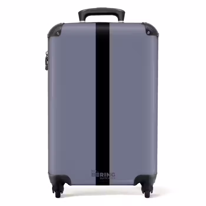 Valise - Minimal - Gris-bleu avec une bande noire