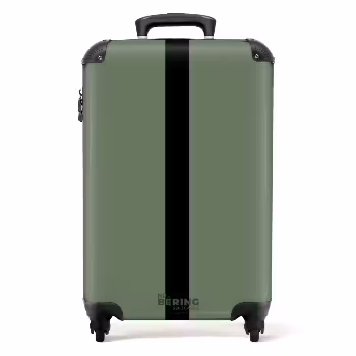 Valise - Minimal - Vert grisâtre avec une rayure noire