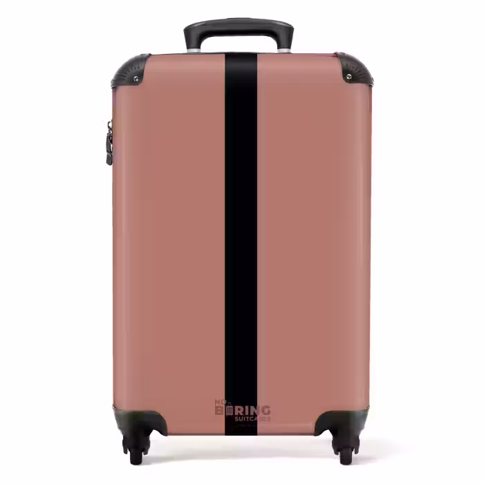 Valise - Minimal - Bois de rose avec une rayure noire