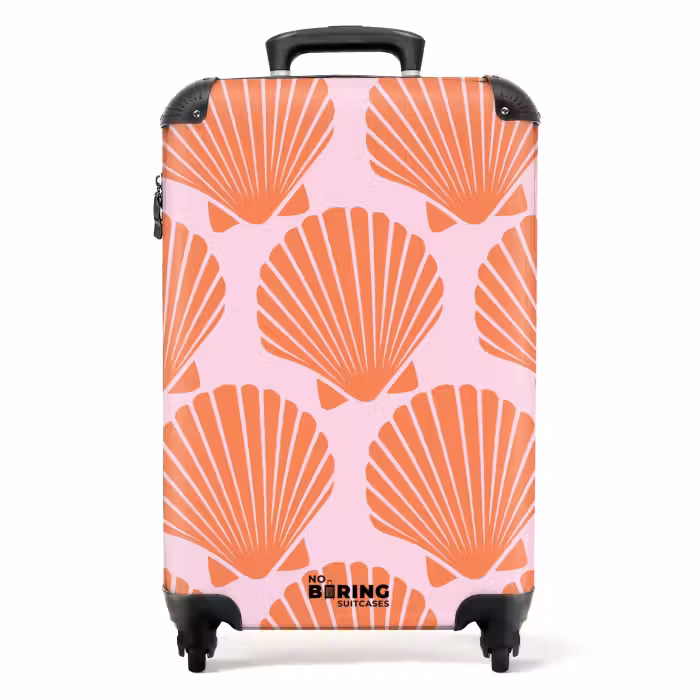 Valise - Motifs - Motif coquillage en rose pastel