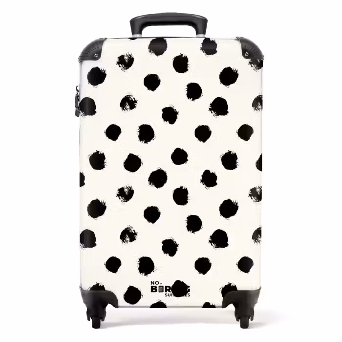 Valise - Motifs - Taches noires sur crème