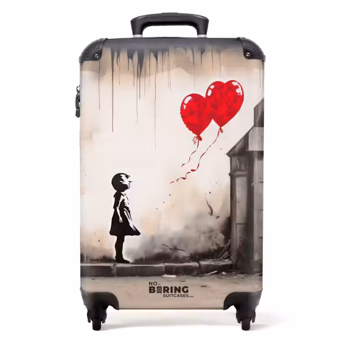 Valise - Fille avec des ballons