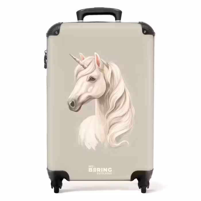 Valise - Licorne en couleurs neutres