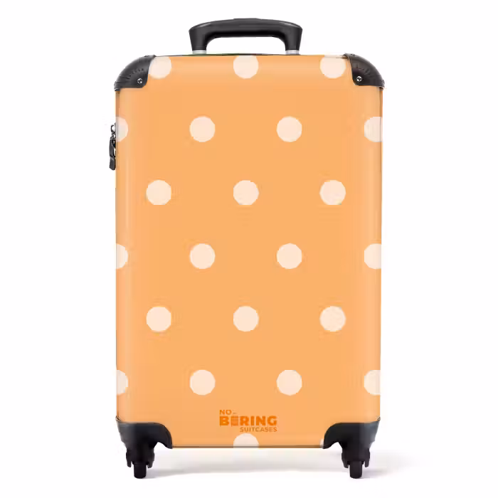 Valise - Motif à pois orange