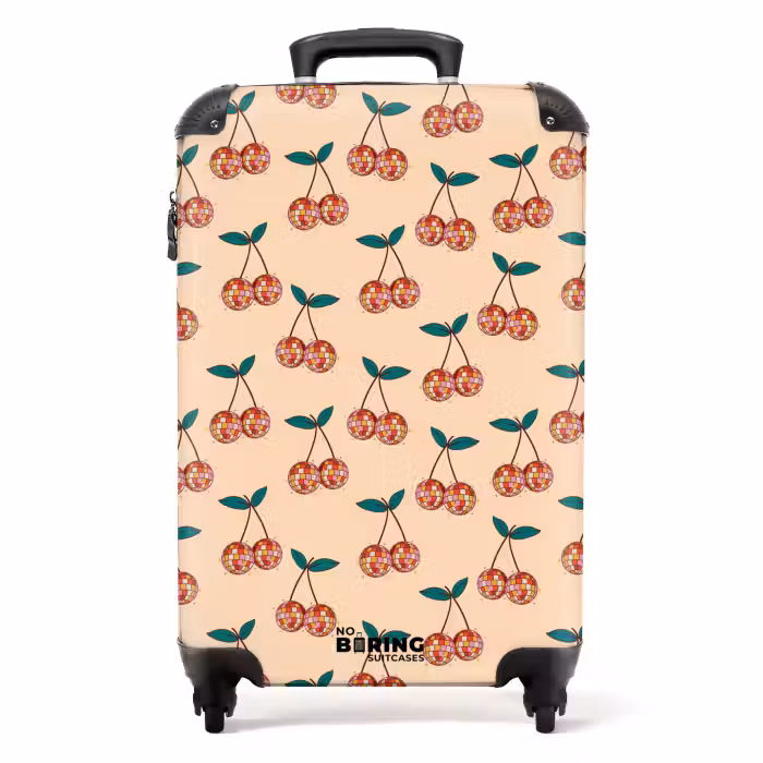 Valise - Retro disco kersen patroon kleurrijk