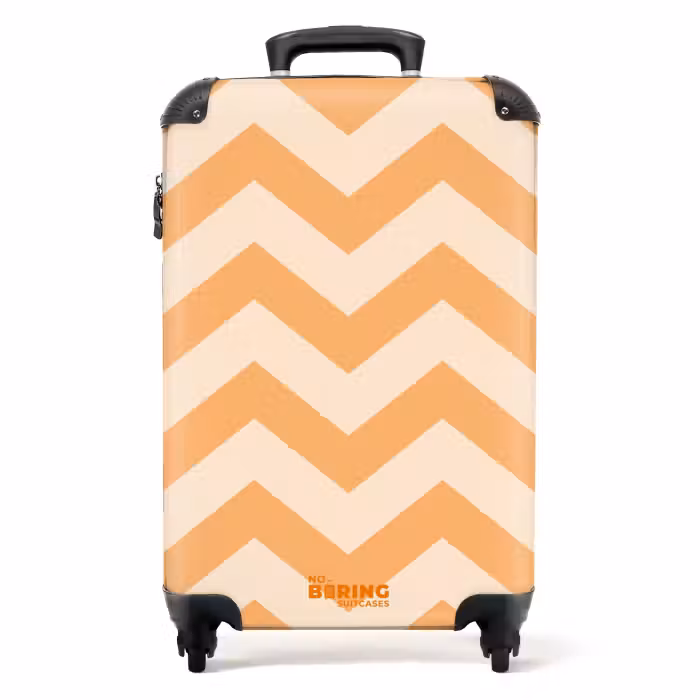 Valise - Motif zigzag en orange