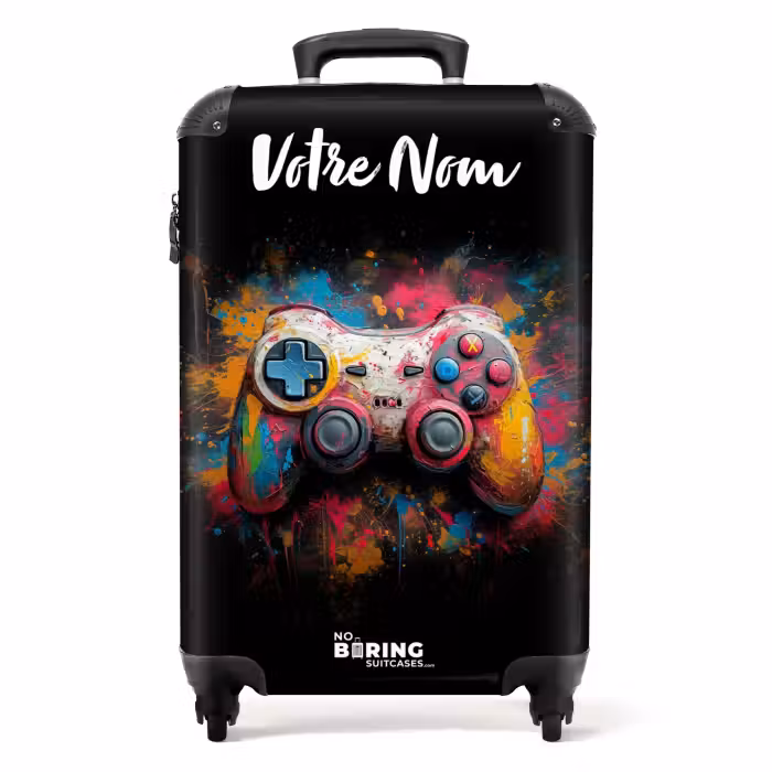Valise avec nom - Contrôleur de jeu couvert de peinture