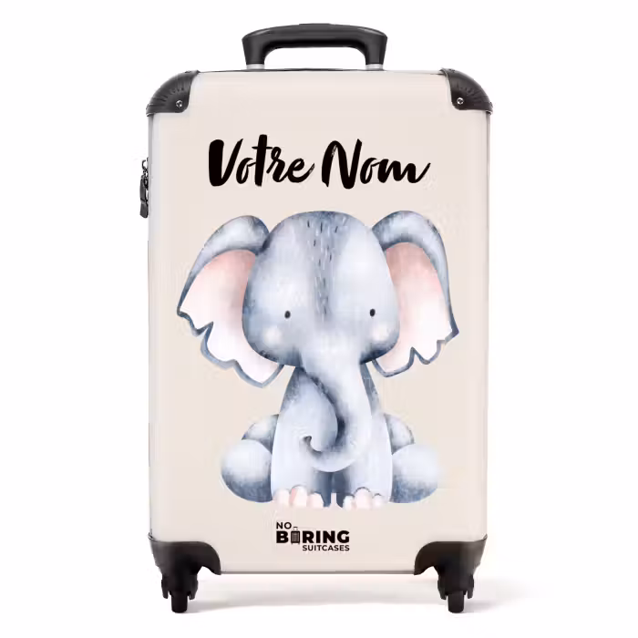 Valise avec nom - L'éléphant Oane