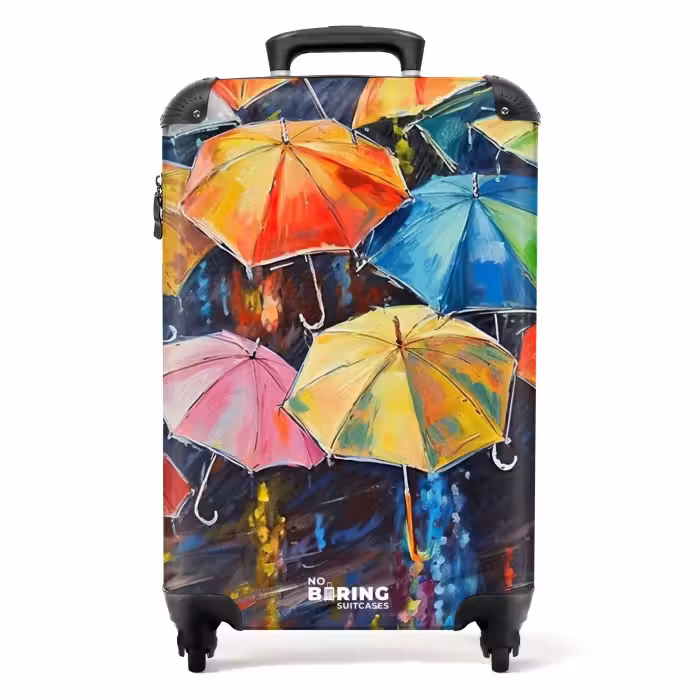 Valise - Parapluies - Peinture - Art - Arc-en-ciel