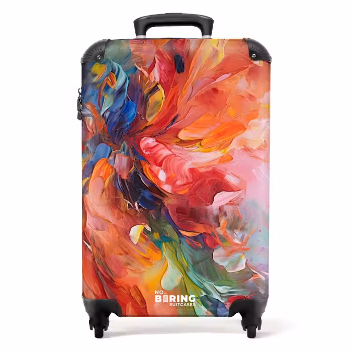 Valise - Peinture à l'huile - Art - Abstrait - Coloré