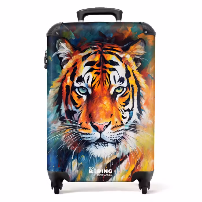 Valise - Portrait d'un tigre à l'huile