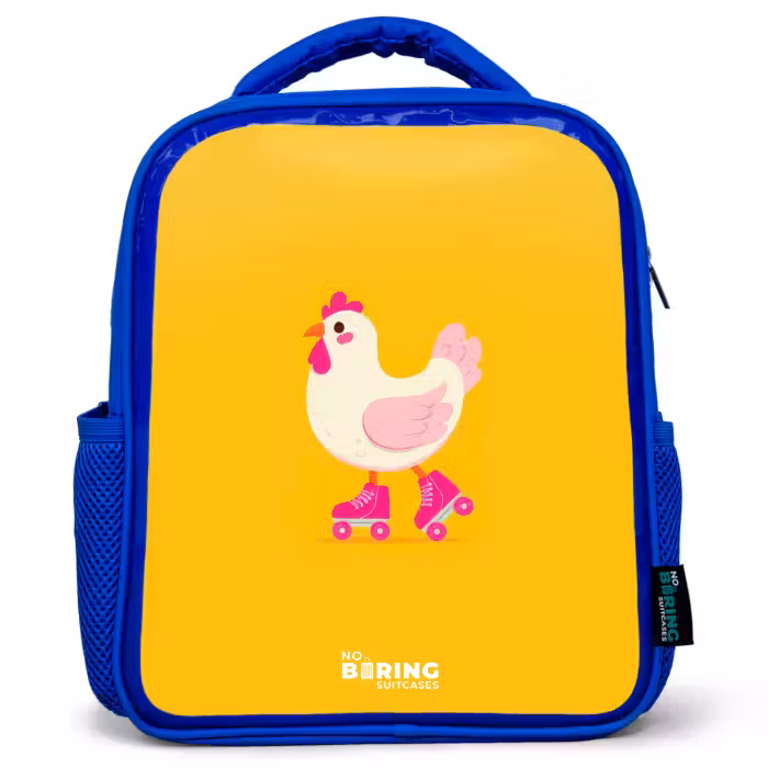 Sac à dos enfant - Bleu - Kip - Patins à roulettes - Jaune