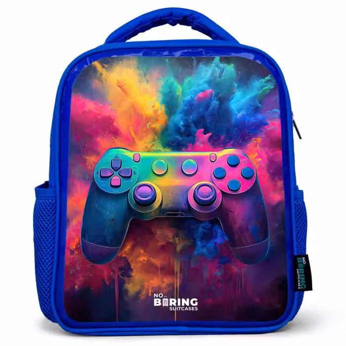 Sac à dos enfant - Bleu - Jeu - Contrôleur - Coloré - Explosion
