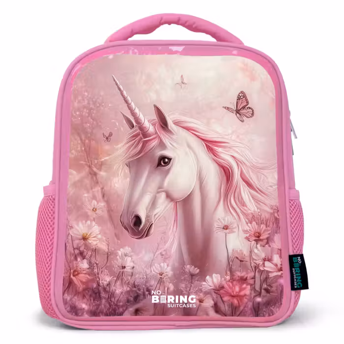 Sac à dos enfant - Rose - Licorne - Rose - Papillons - Fleurs