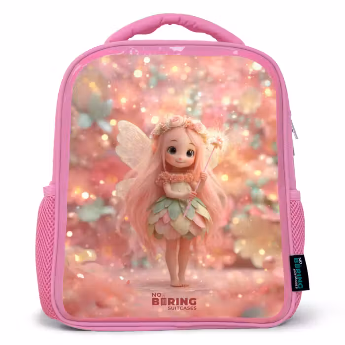 Enfant sac à dos - Rose - Fée des fleurs dans un monde de conte de fées rose
