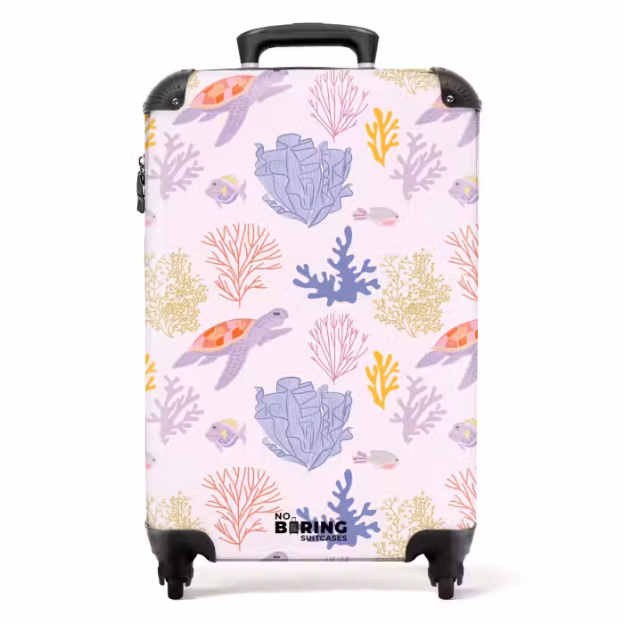 Valise - Souvenirs d'été - Motif tortue tropicale