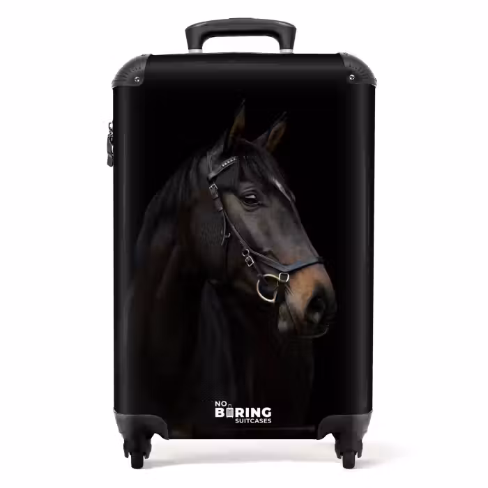 Valise - Cheval noir élégant