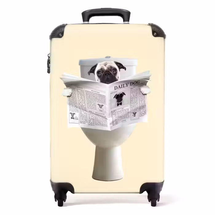 Valise - Le chien lit le journal
