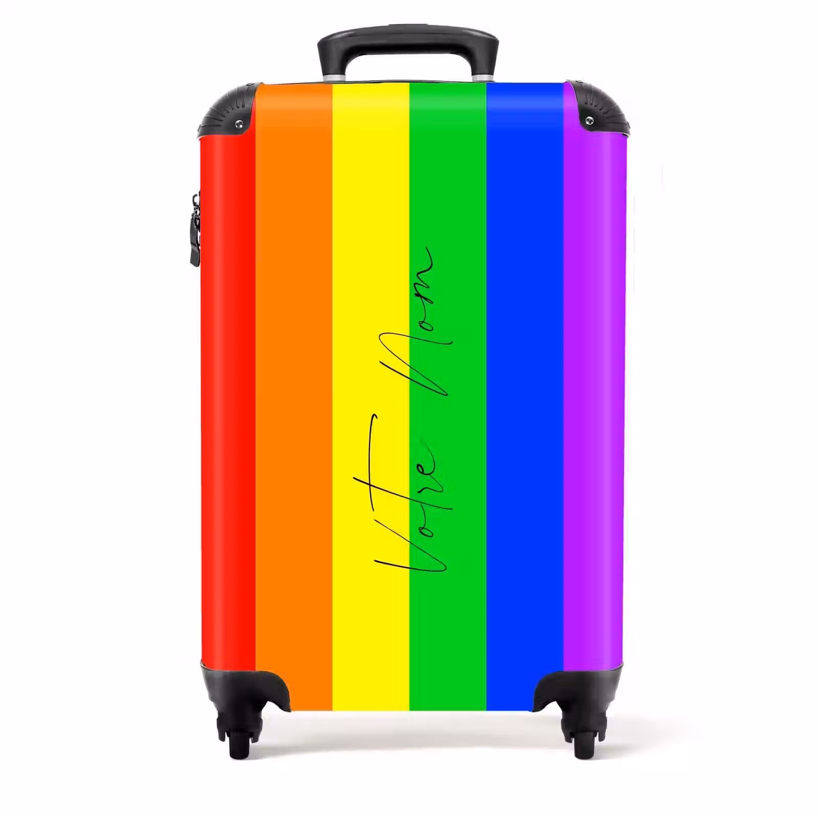Valise - Fond arc-en-ciel avec lettres noires — 1