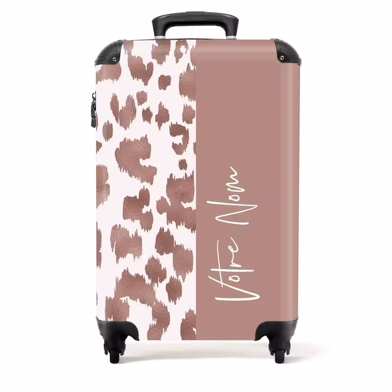 Valise - Imprimé léopard marron/rouge avec blanc — 1