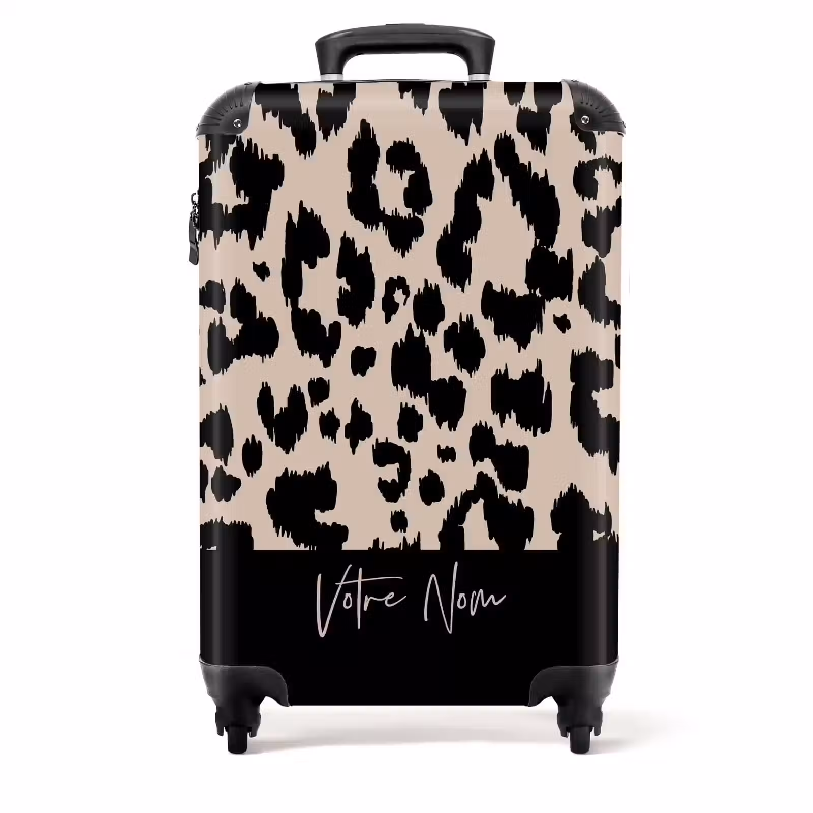 Valise - Imprimé léopard taupe avec noir — 1