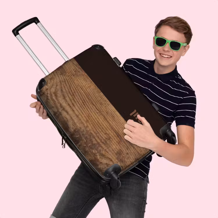 Valise - Bois, brun clair — 4