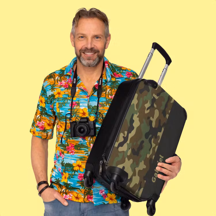 Valise - Camouflage vert avec couleur sable — 2