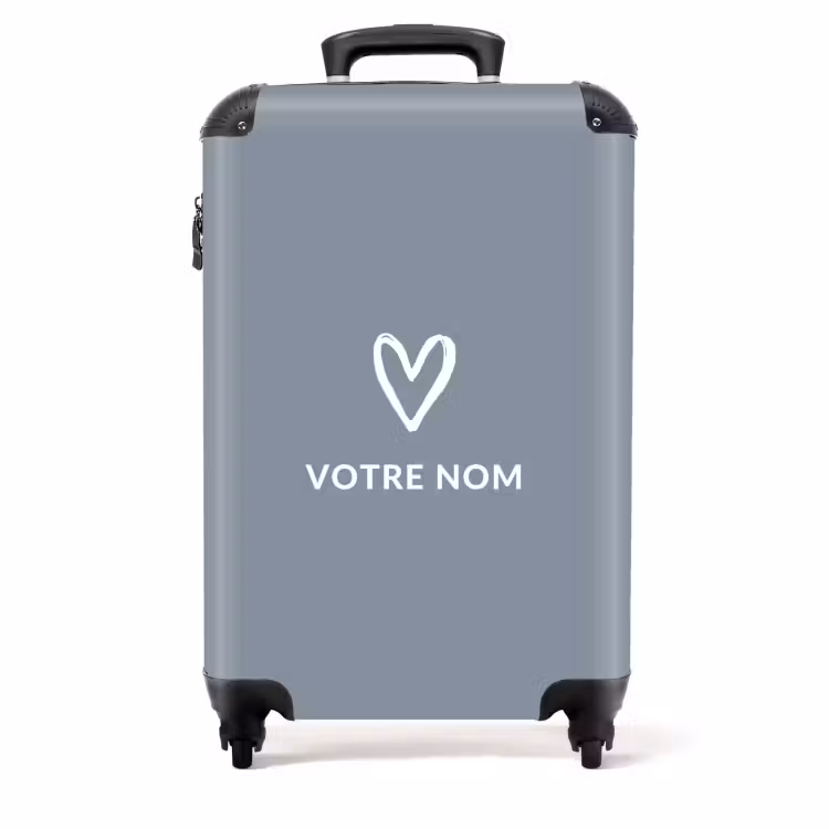 Valise -  Cœur gris-bleu — 1