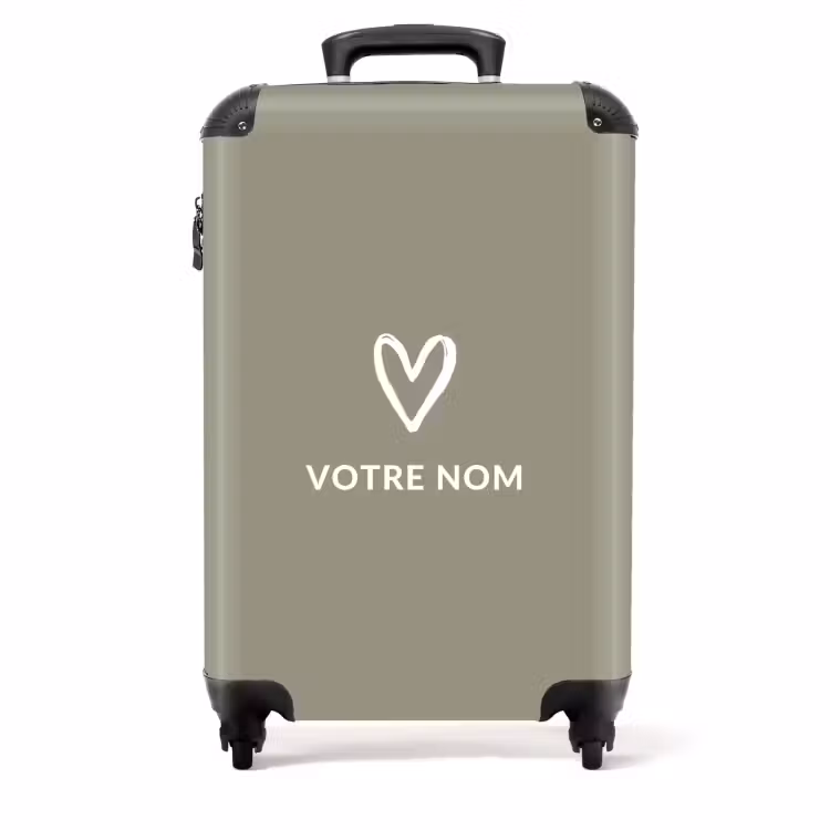 Valise - Cœur vert olive — 1