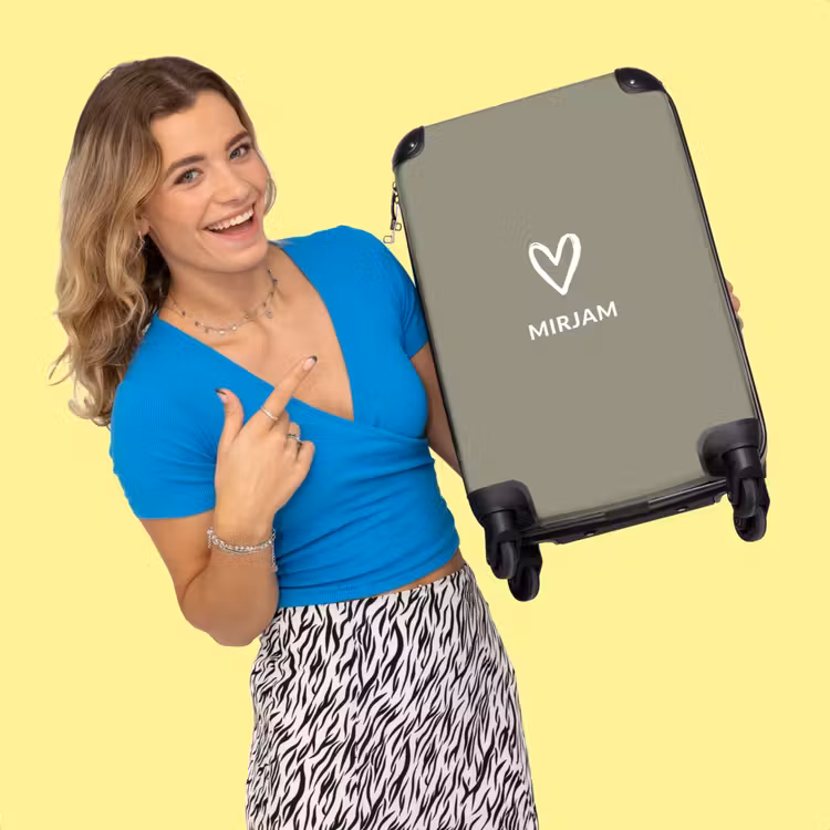 Valise - Cœur vert olive — 2