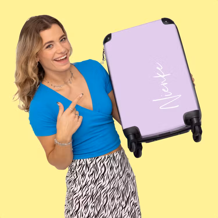 Valise - Fond violet avec lettres blanches — 2