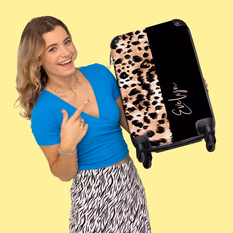 Valise - Imprimé tigre avec noir marron/orange — 2