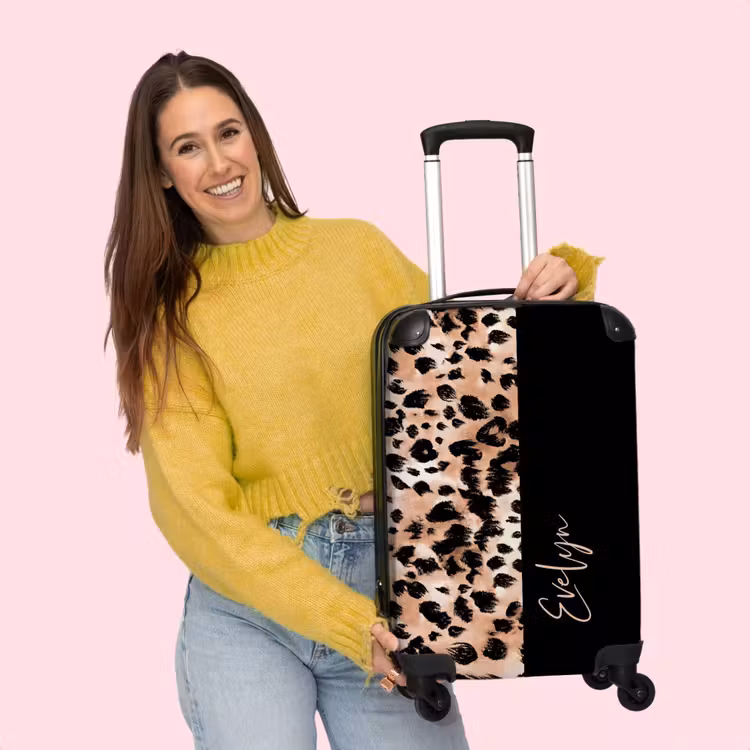 Valise - Imprimé tigre avec noir marron/orange — 4