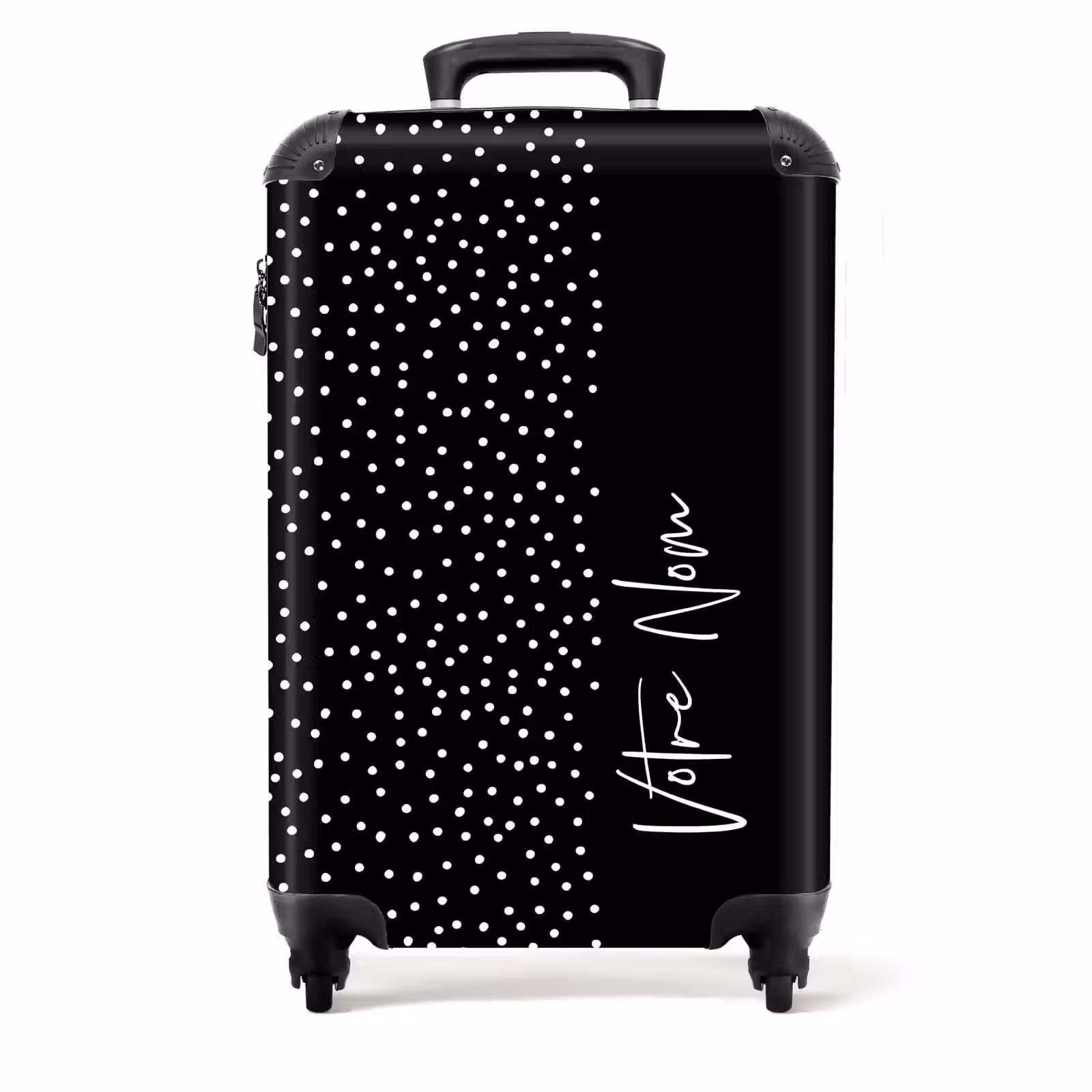 Valise - Pois blancs sur fond noir — 1