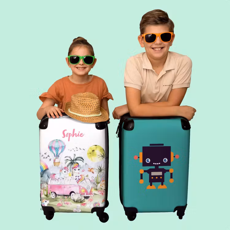Valise -  Bus safari licornes roses — 4