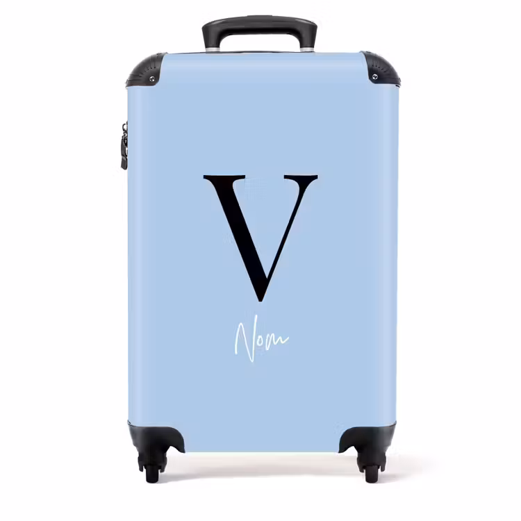 Valise - Fond bleu avec lettres noires et blanches — 1
