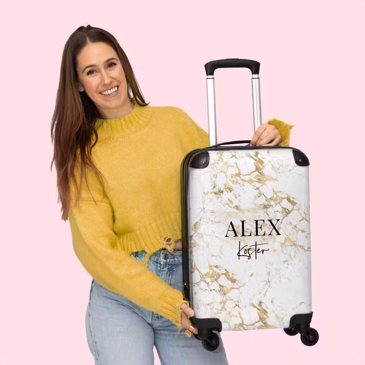Valise - Marbre blanc doré — 4