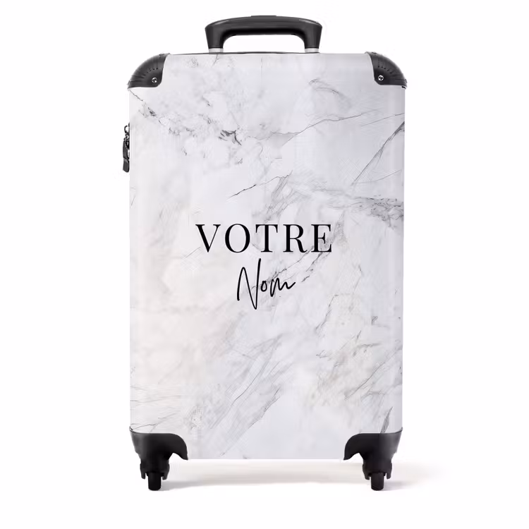 Valise - Marbre blanc et gris clair — 1