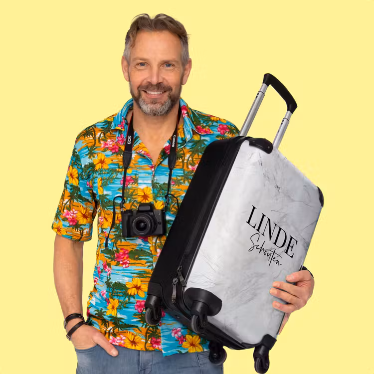 Valise - Marbre blanc et gris clair — 2