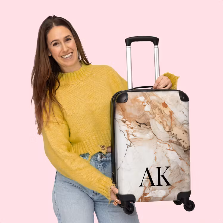 Valise - Marbre dans les tons beige — 4