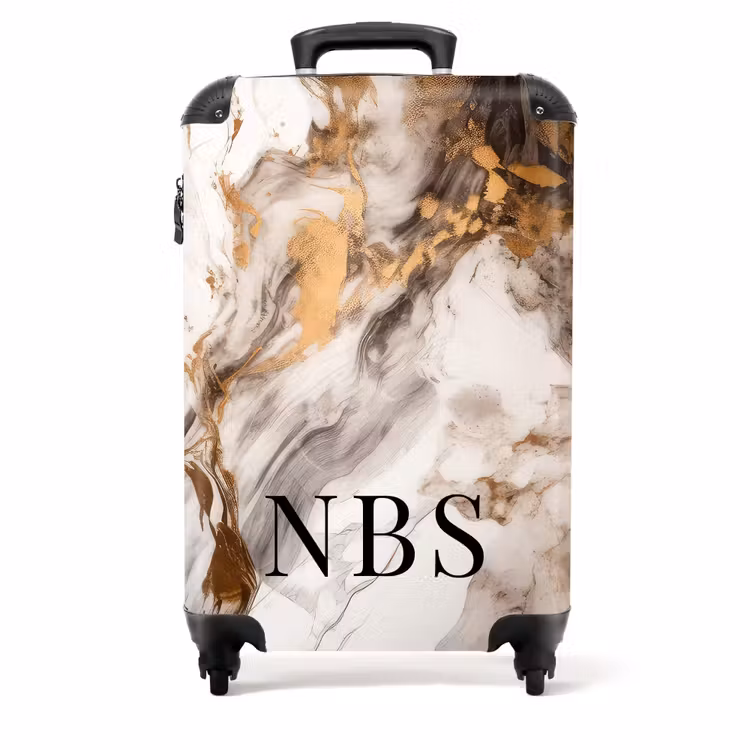 Valise - Marbre doré et blanc — 1