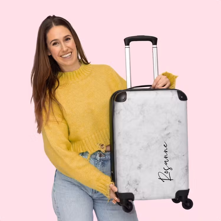 Valise - Marbre gris/blanc — 4