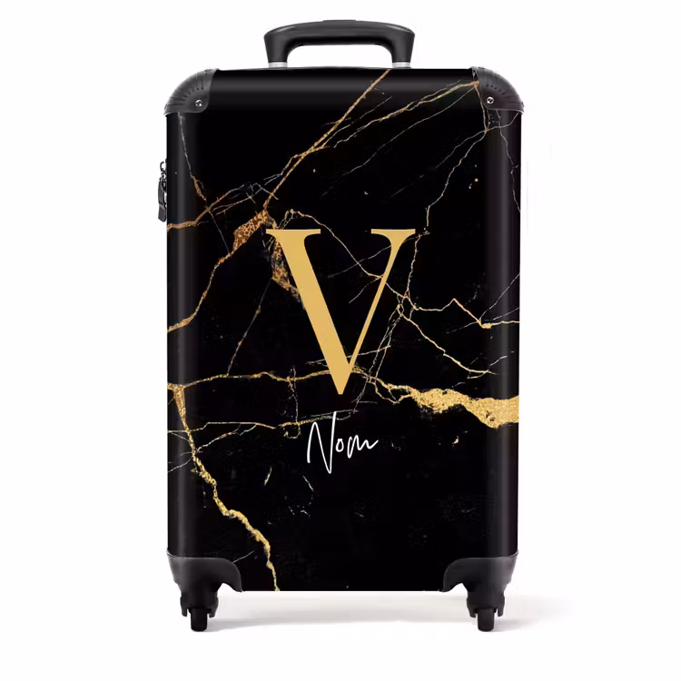 Valise - Marbre noir et doré — 1