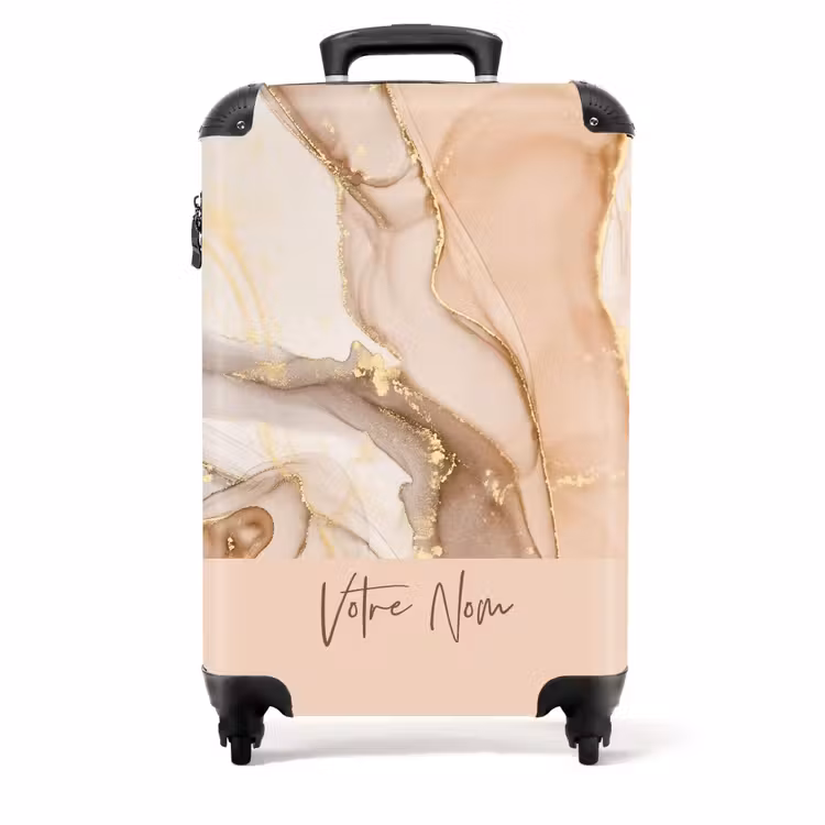 Valise - Marbre orange/rose avec doré — 1
