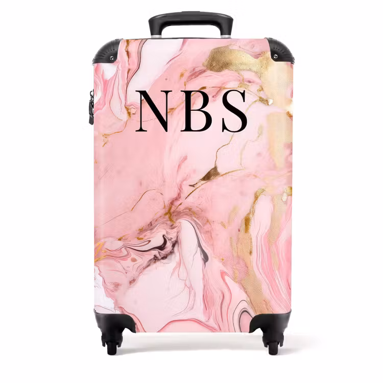 Valise -  Marbre rose et doré — 1