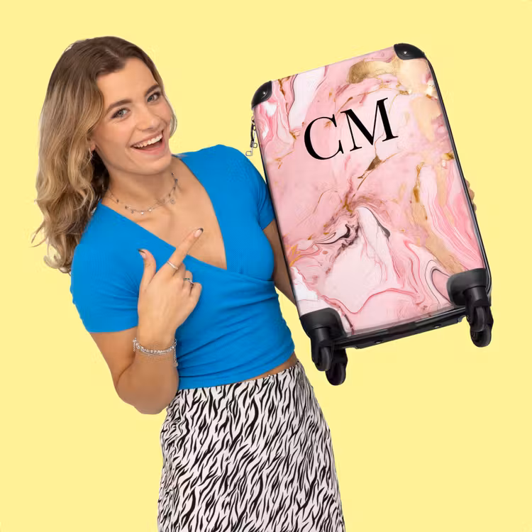 Valise -  Marbre rose et doré — 2