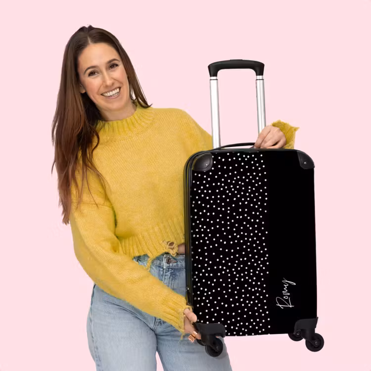 Valise - Pois blancs sur fond noir — 4
