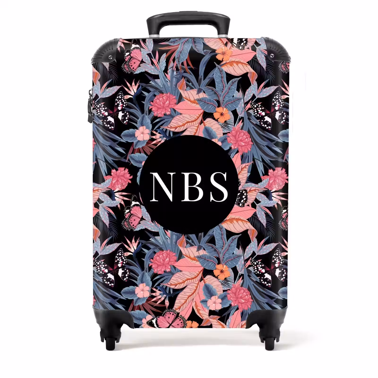 Valise - Fleurs roses et violettes — 1