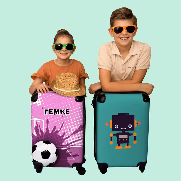 Valise - Ballon de football avec fond violet — 4
