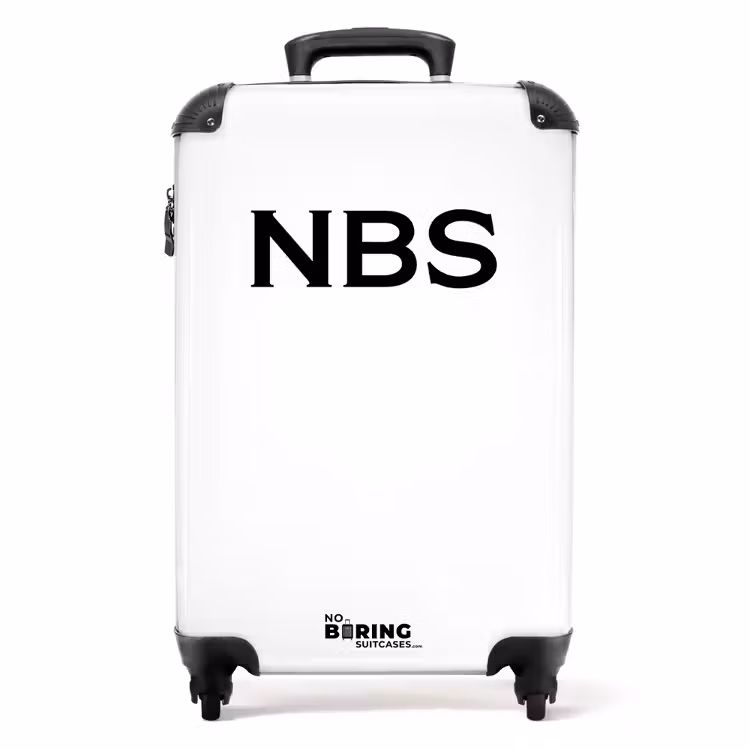 Valise -  Blanc avec lettres noires — 1